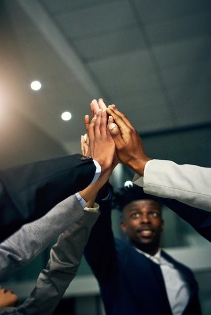 A team celebrating a project success and looking forward